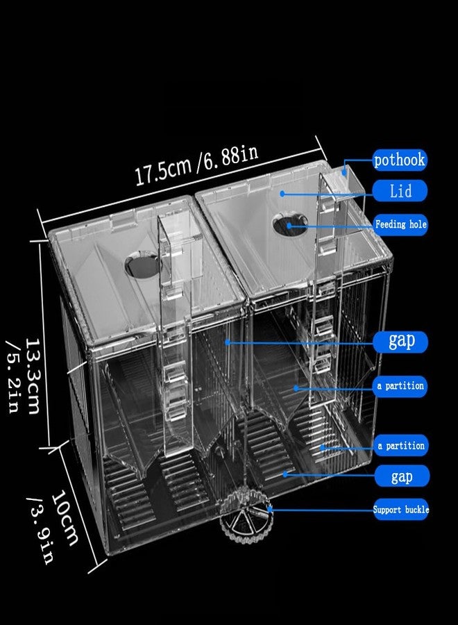 HIERYAN Aquarium Breeder Box, Acrylic Aquarium Breeder Box, Isolation Hatchery Feeding Boxes for Small Fish Fry Hatchery - Image 5